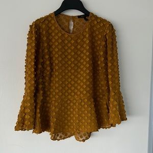 BCBG MaxAzria embellished, peplum top, size XS